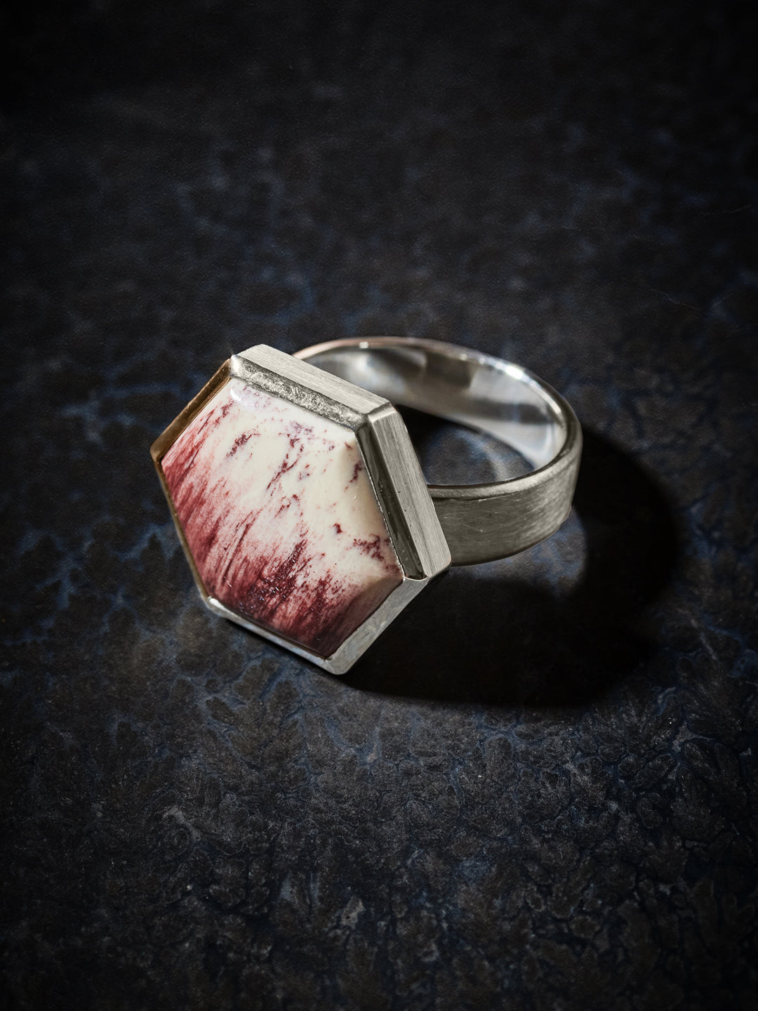 Alunite, Sterling + 14K Gold Ring